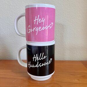 His and Hers MINI Mugs Set. Hello Hansome, Hey Gorgeous Mug Set of 2, Gift Mugs